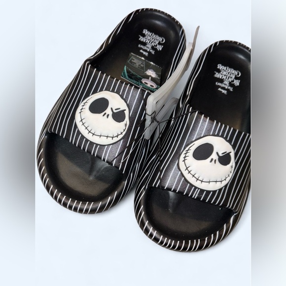 🎃 Disney Nightmare Before Christmas Men’s Slides Jack Skellington NWT Size 11 - Picture 8 of 9
